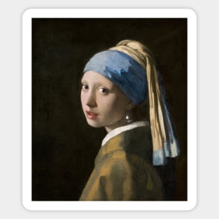 The Girl with a Pearl Earring by Johannes Vermeer (1665) Sticker